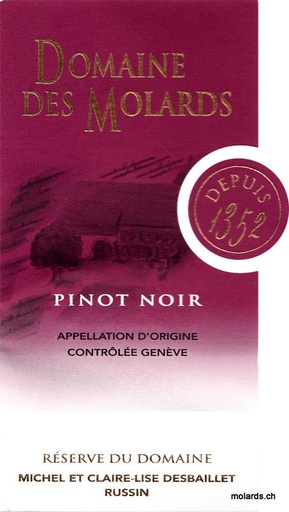 Dom. des Molards - Pinot Noir 75cl 2022 AOC GE