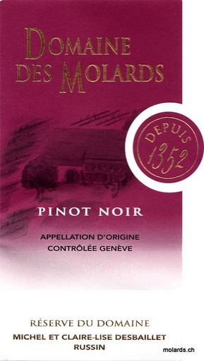 Dom. des Molards - Pinot Noir 75cl 2023 AOC GE