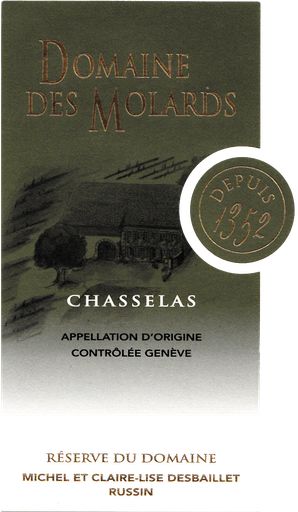 Dom. des Molards - Chasselas 75cl 2023 AOC GE